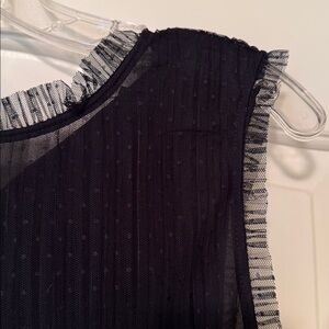 Chelsea28 Elegant Dark Navy Mesh Top